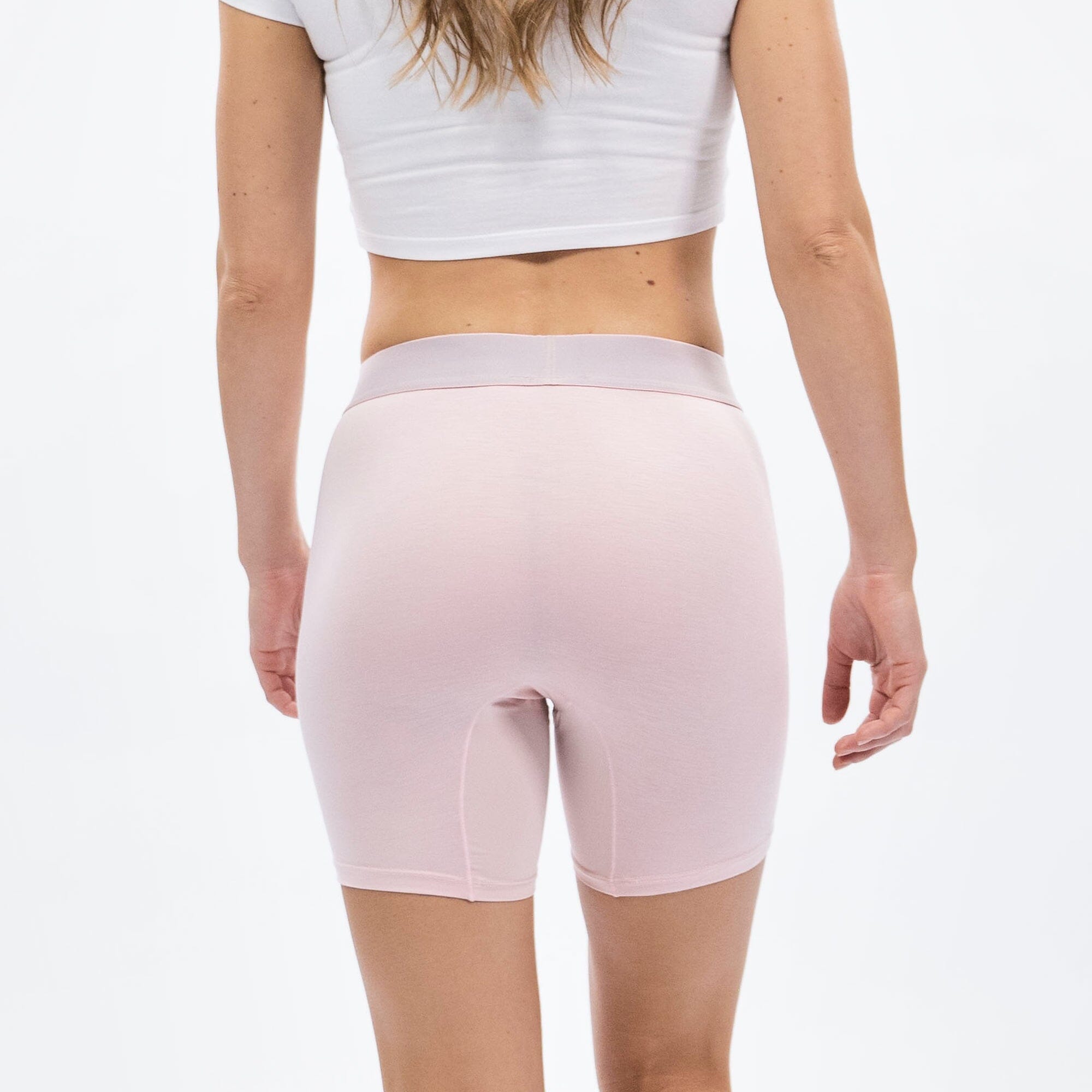 STEP ONE Womens Bamboo Boxer Brief Underwear, Pink, S : Buy Online