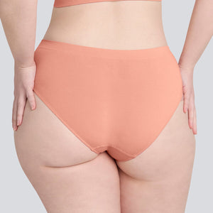 Women's SmoothFit Bikini Brief - Peaches & Cream - Bamboo Underwear - Model:Eloise
