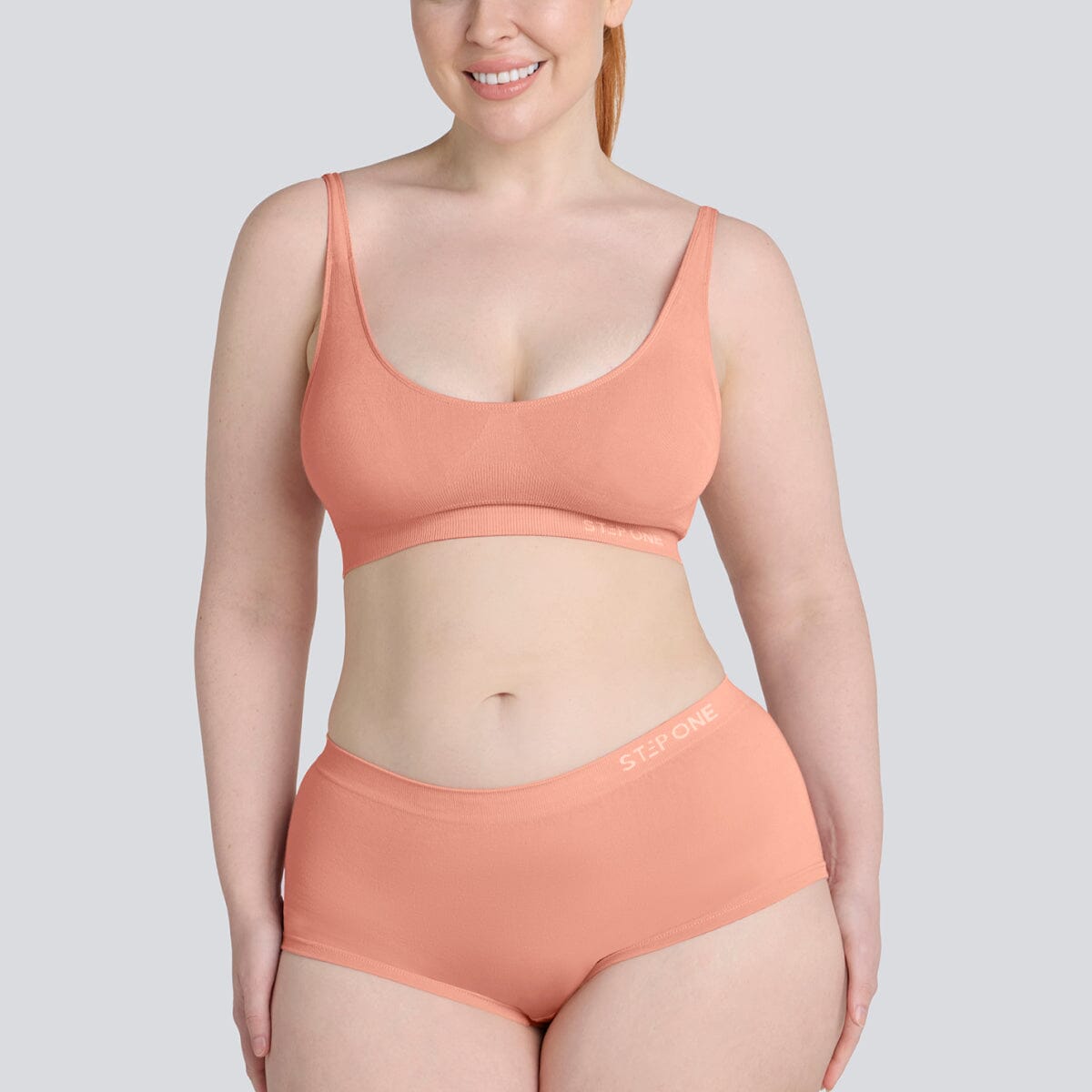 Women's SmoothFit Boyleg - Peaches & Cream - Bamboo Underwear - Model:Eloise