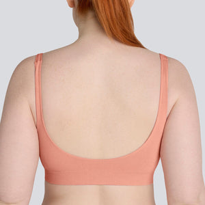 Women's SmoothFit Padded Bra - Peaches & Cream - Bamboo Underwear - Model:Eloise