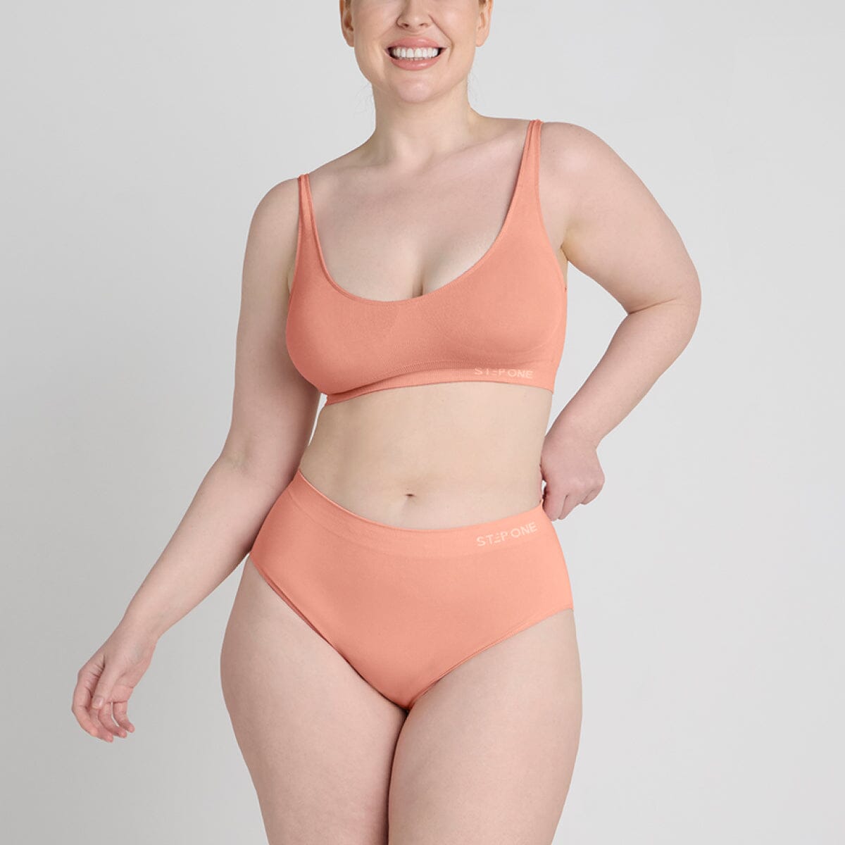 Women's SmoothFit Full Brief - Peaches & Cream - Bamboo Underwear - Model:Eloise