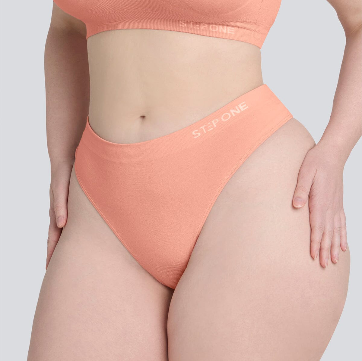 Women's SmoothFit Thong - Peaches & Cream - Bamboo Underwear - Model:Eloise