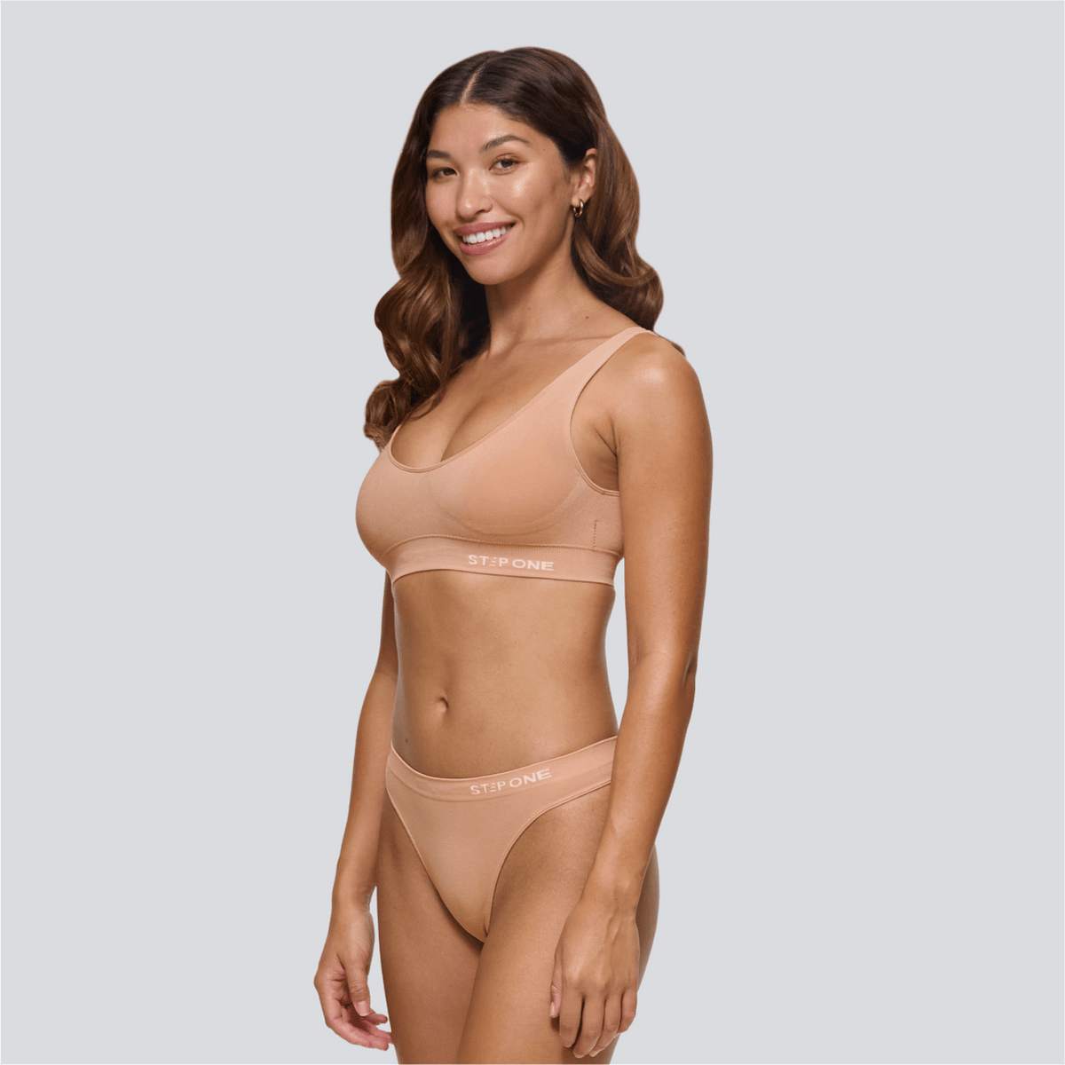 Women's SmoothFit Thong - Pink Beige - Bamboo Underwear