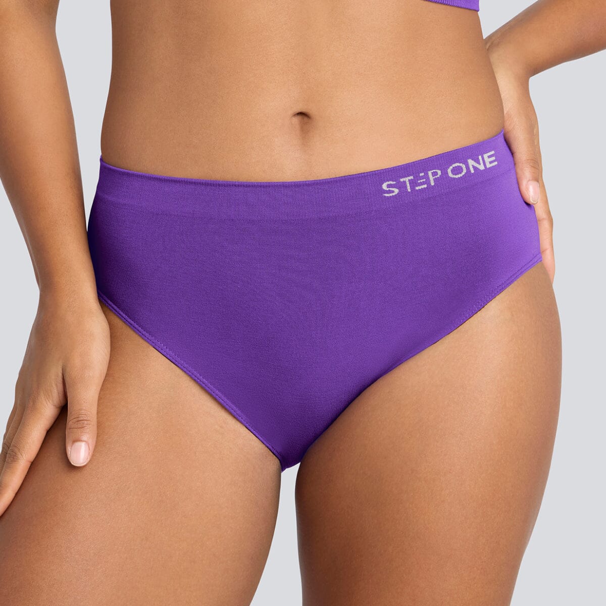 Women's SmoothFit Bikini Brief - Purple Haze - Bamboo Underwear - Model:Yolanda