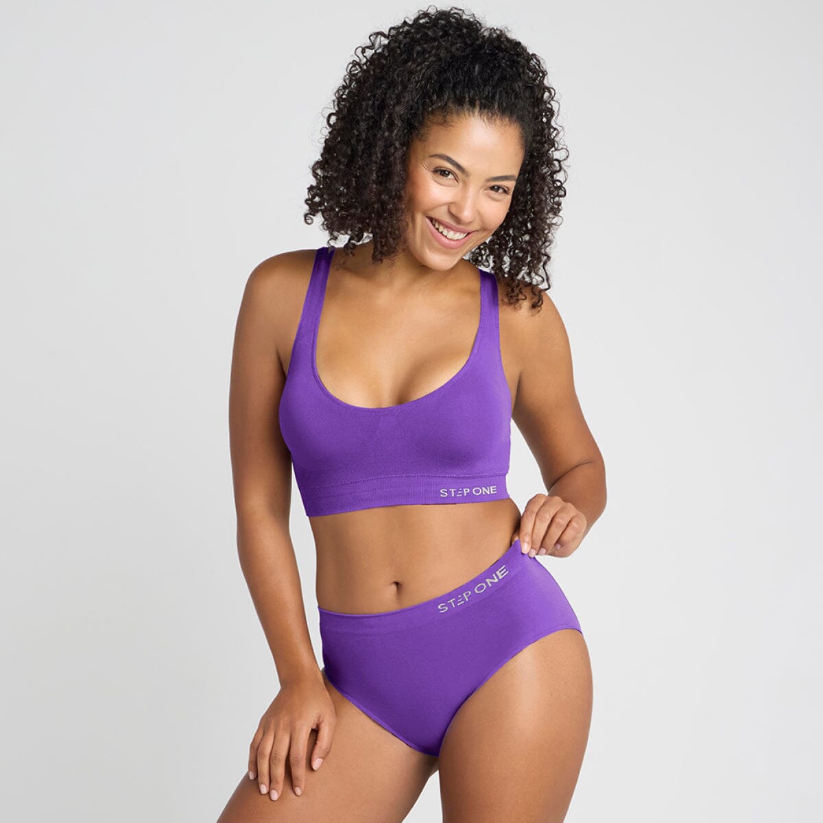 Women's SmoothFit Bikini Brief - Purple Haze - Bamboo Underwear - Model:Yolanda