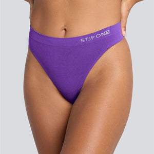 Women's SmoothFit Thong - Purple Haze - Bamboo Underwear - Model:Yolanda