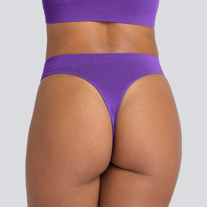 Women's SmoothFit Thong - Purple Haze - Bamboo Underwear - Model:Yolanda