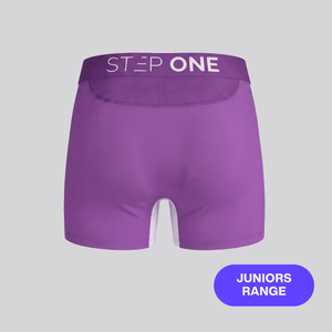 Junior Trunk - Purple & White - Bamboo Underwear
