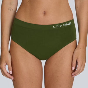 Women's SmoothFit Bikini Brief - Olive Green - Bamboo Underwear