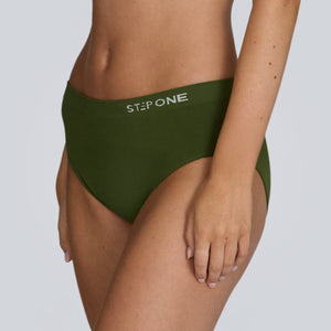 Women's SmoothFit Bikini Brief - Olive Green - Bamboo Underwear