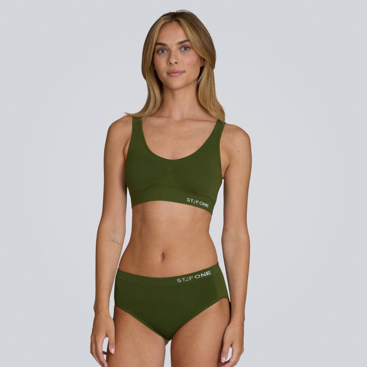Women's SmoothFit Bikini Brief - Olive Green - Bamboo Underwear