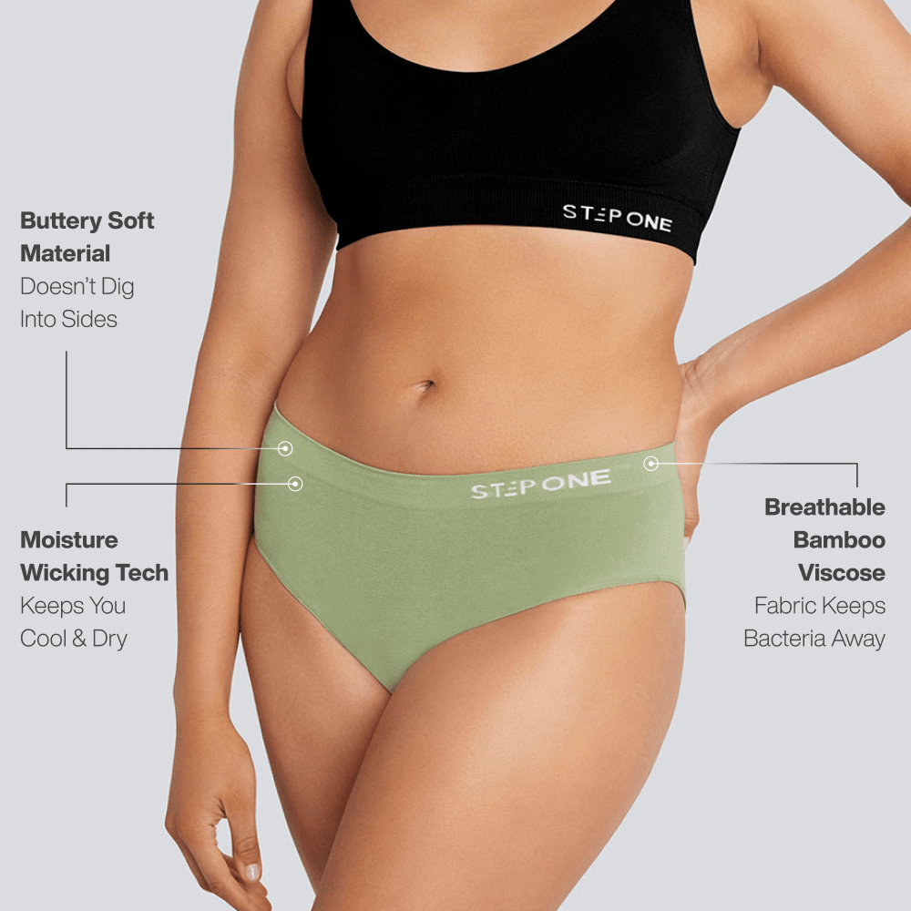 Women's SmoothFit Bikini Brief - Sage - Bamboo Underwear