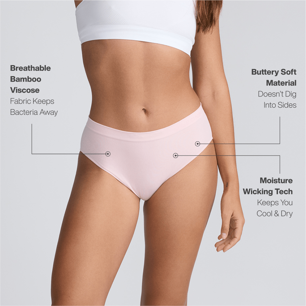 Women's SmoothFit Bikini Brief - Rosé All Day - Bamboo Underwear