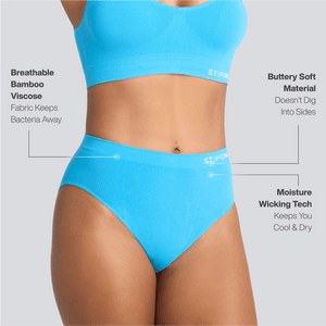 Women's SmoothFit Bikini Brief - Blue Wave - Bamboo Underwear