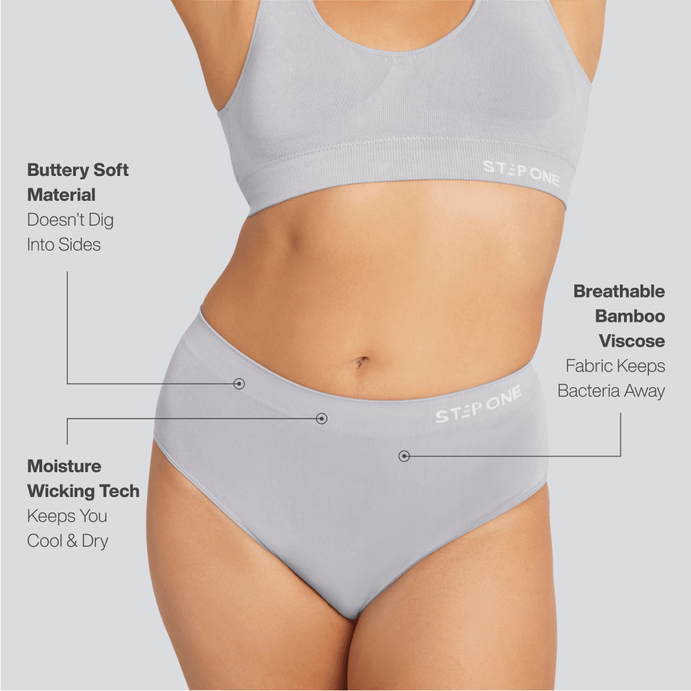 Women's SmoothFit Full Brief - Grey - Bamboo Underwear