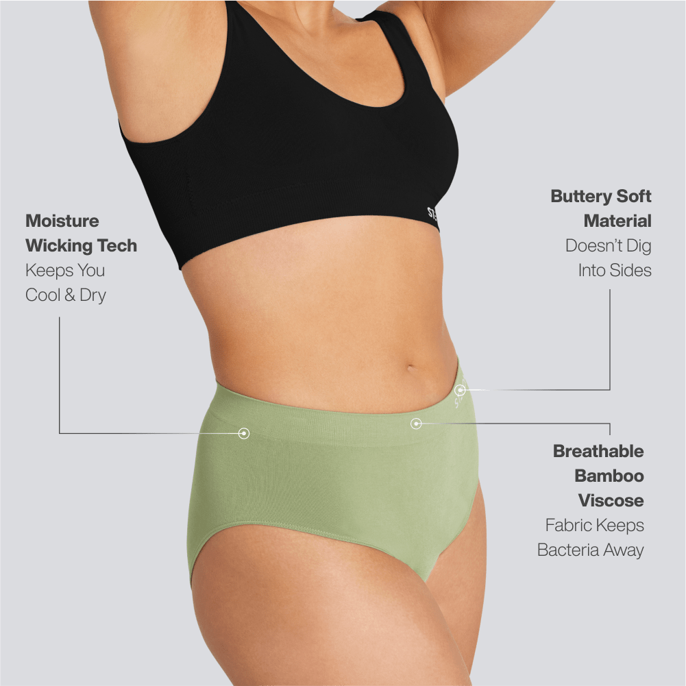 Women's SmoothFit Full Brief - Sage - Bamboo Underwear