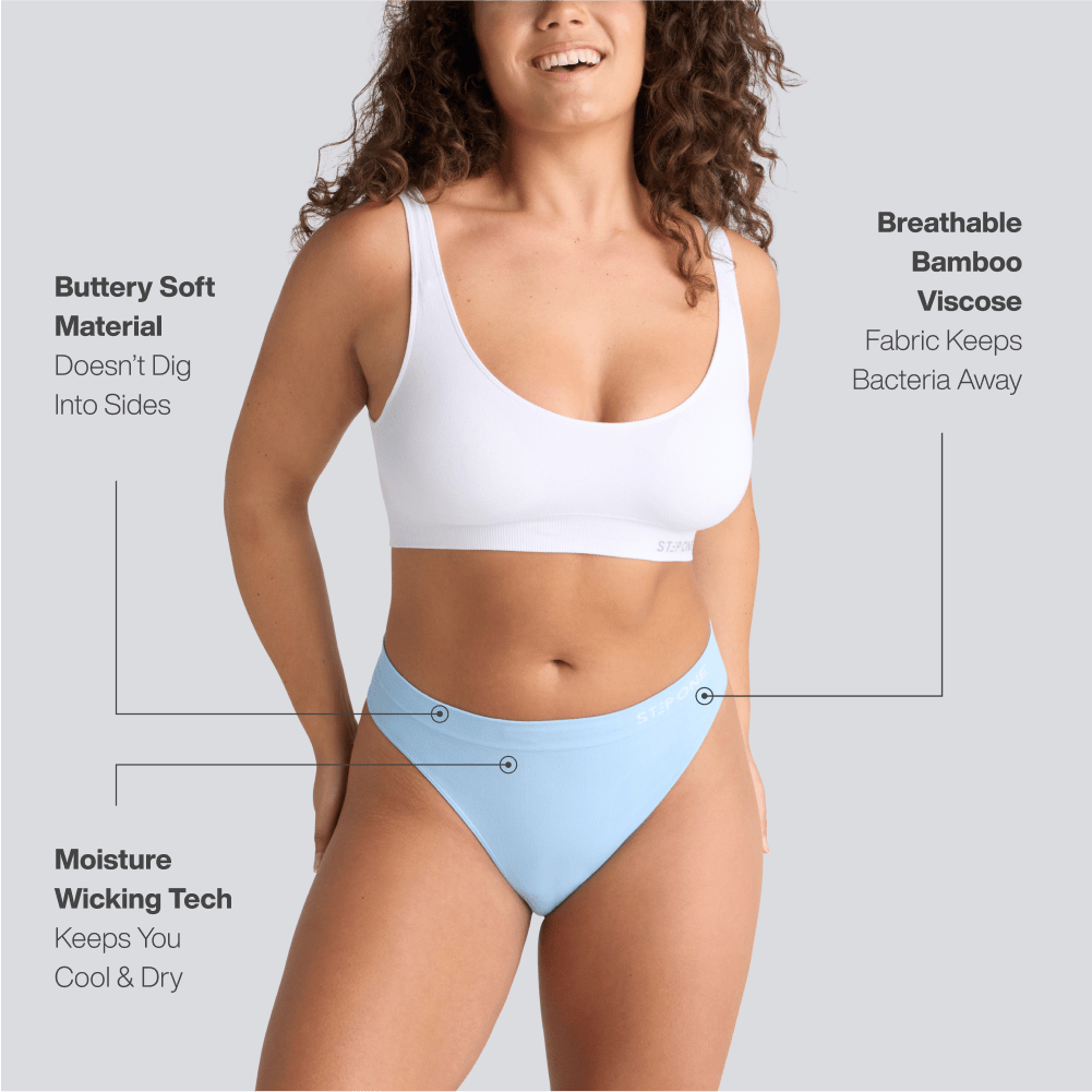 Women's SmoothFit Thong - Chambray - Bamboo Underwear