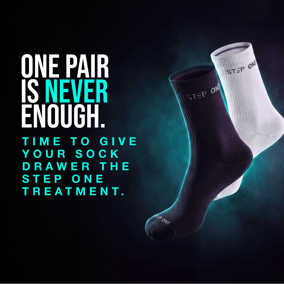 Crew Sock 4 Pack - White - Bamboo Underwear
