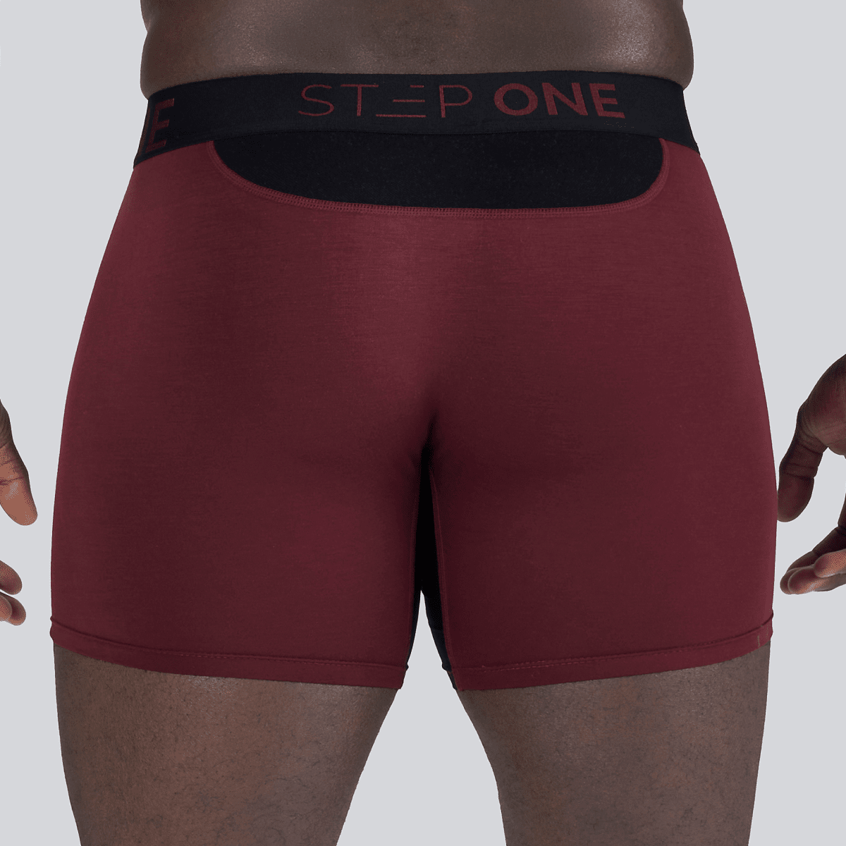 Trunk - Burgundy & Black - Bamboo Underwear