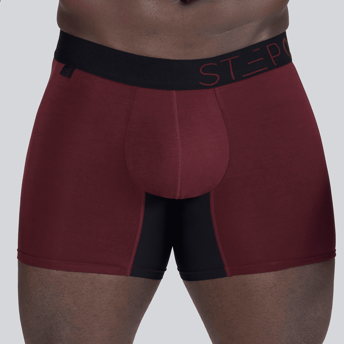 Trunk - Burgundy & Black - Bamboo Underwear