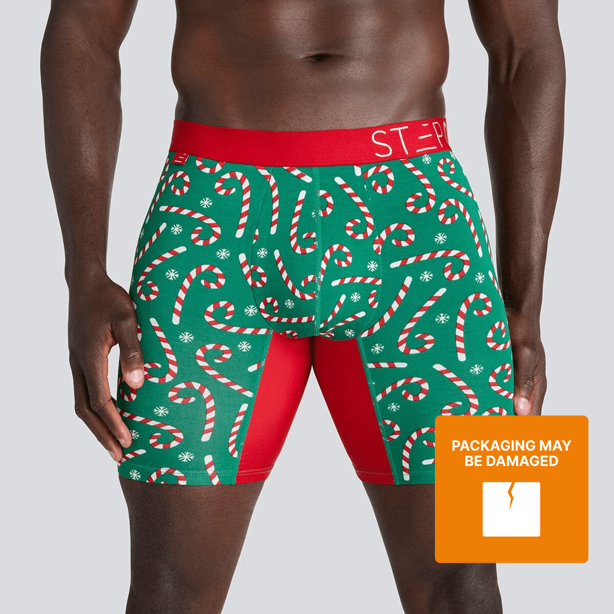 Boxer Brief - Candy Canes - Bamboo Underwear