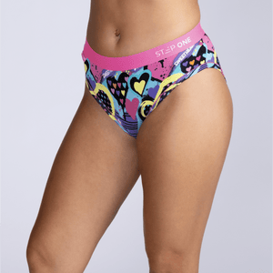 Women's Bikini Brief - Retro Romance - Bamboo Underwear
