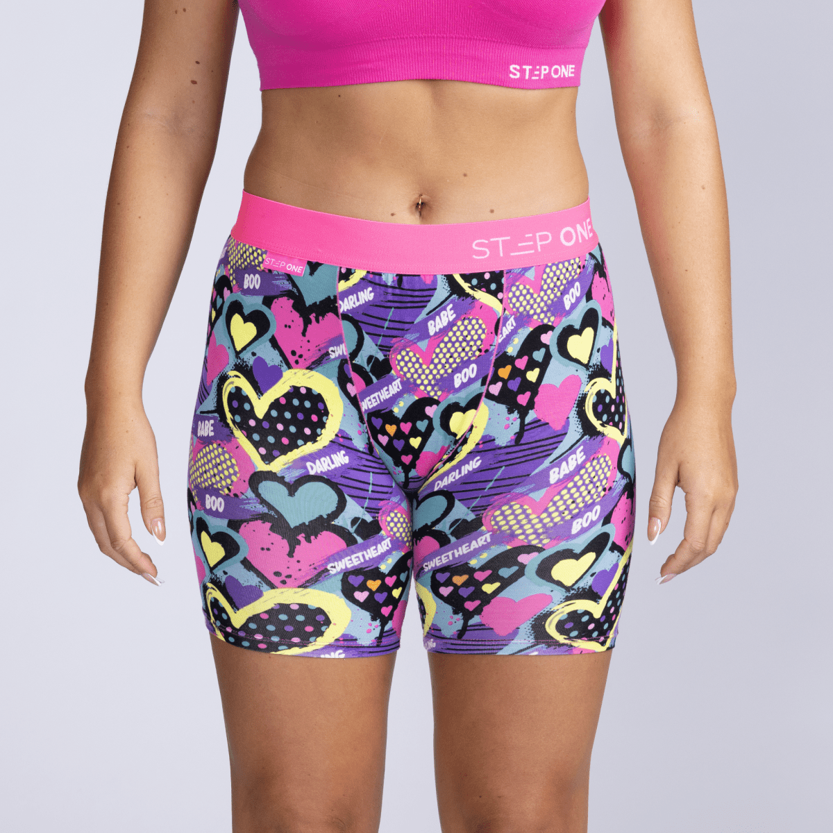 Women's Body Shorts - Retro Romance - Bamboo Underwear