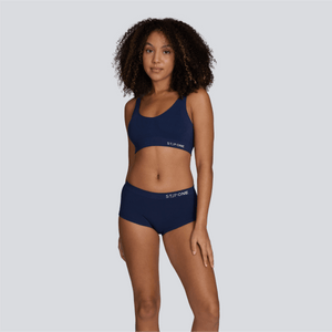 Women's SmoothFit Boyleg - Navy - Bamboo Underwear - Model:Armani
