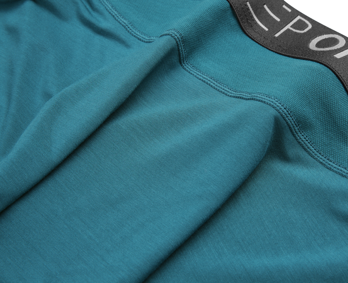 Close-up of the soft bamboo viscose fabric and waistband on Step One boxer briefs