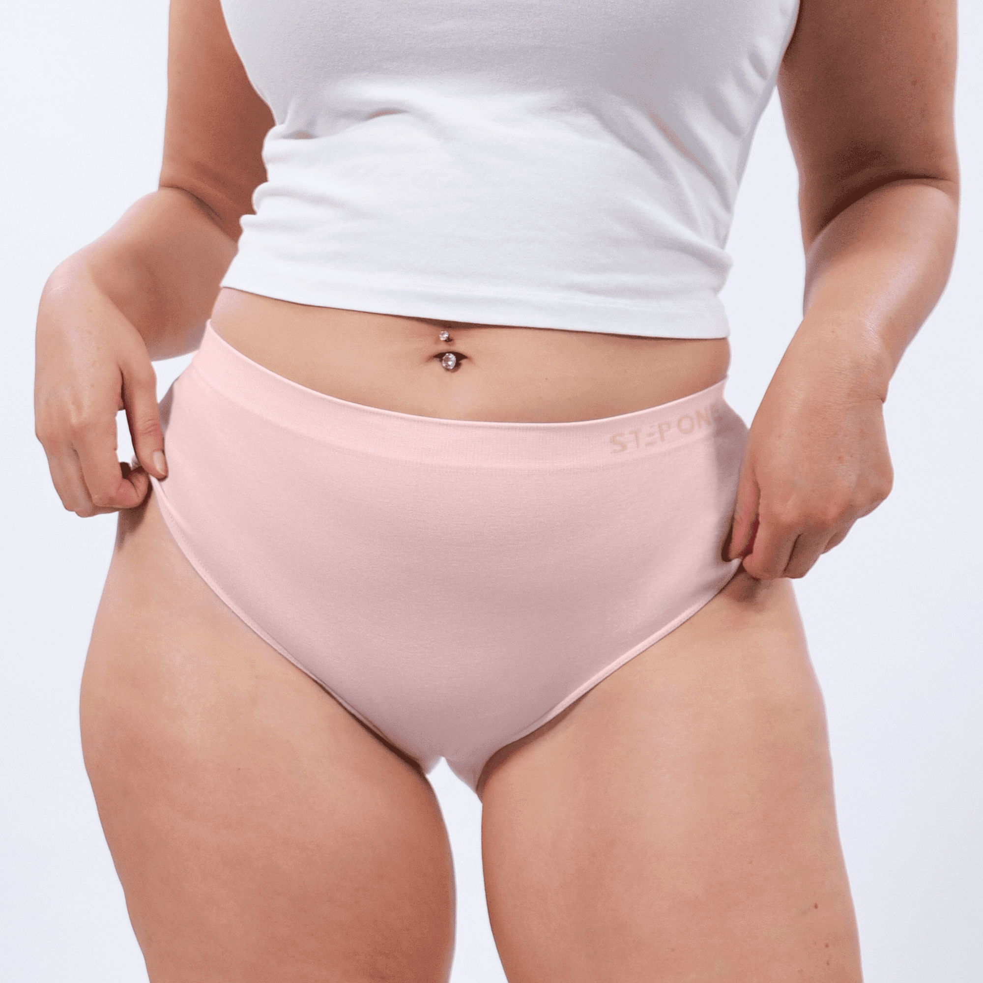 Women's SmoothFit Bikini Brief - Rose All Day - Model - #size_XL