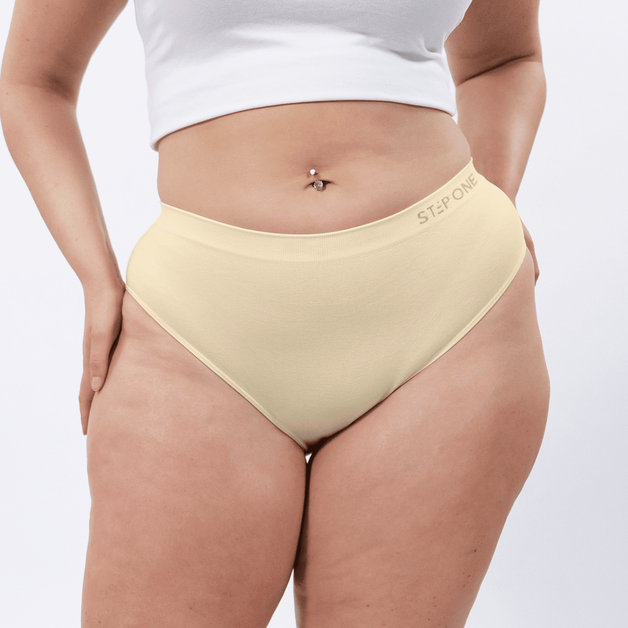 Women's SmoothFit Bikini Brief - Chic Champagne - Model - #size_2XL