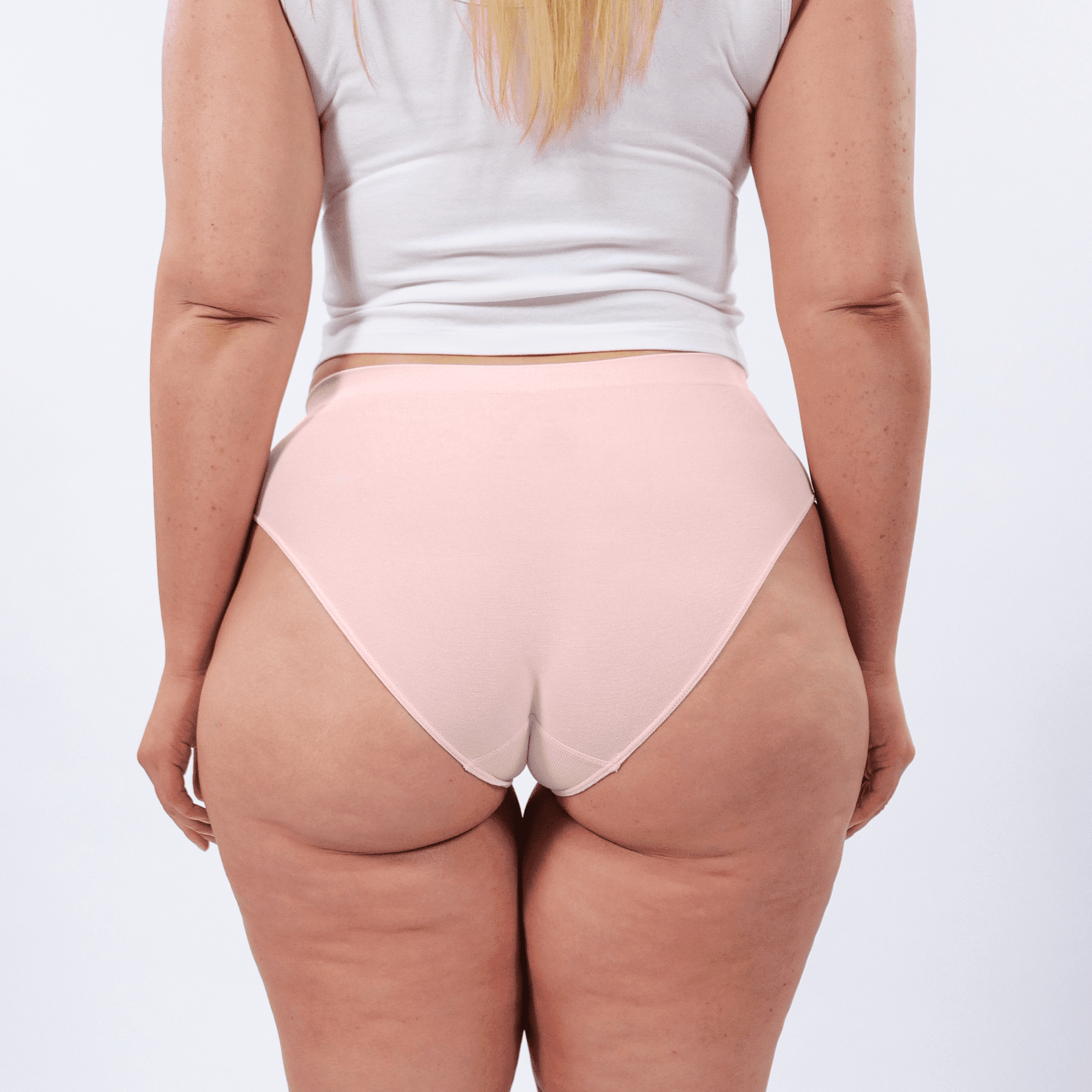 Women's Seamfree Bikini Brief - Rosé All Day - Model - #size_2XL