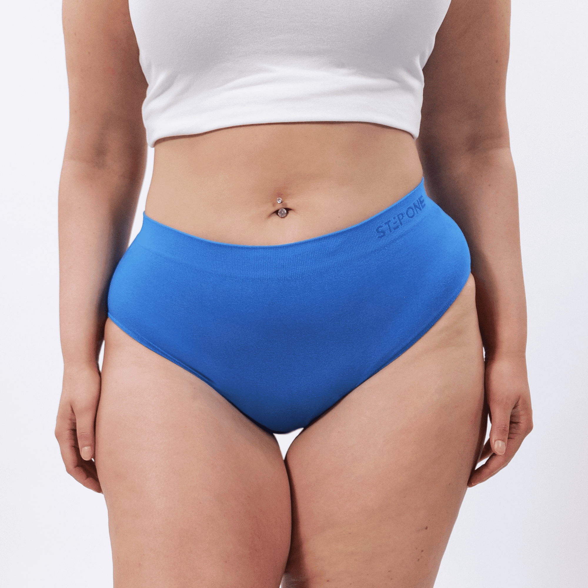 Women's Seamfree Full Brief - Blue Lagoon - Model - #size_XL