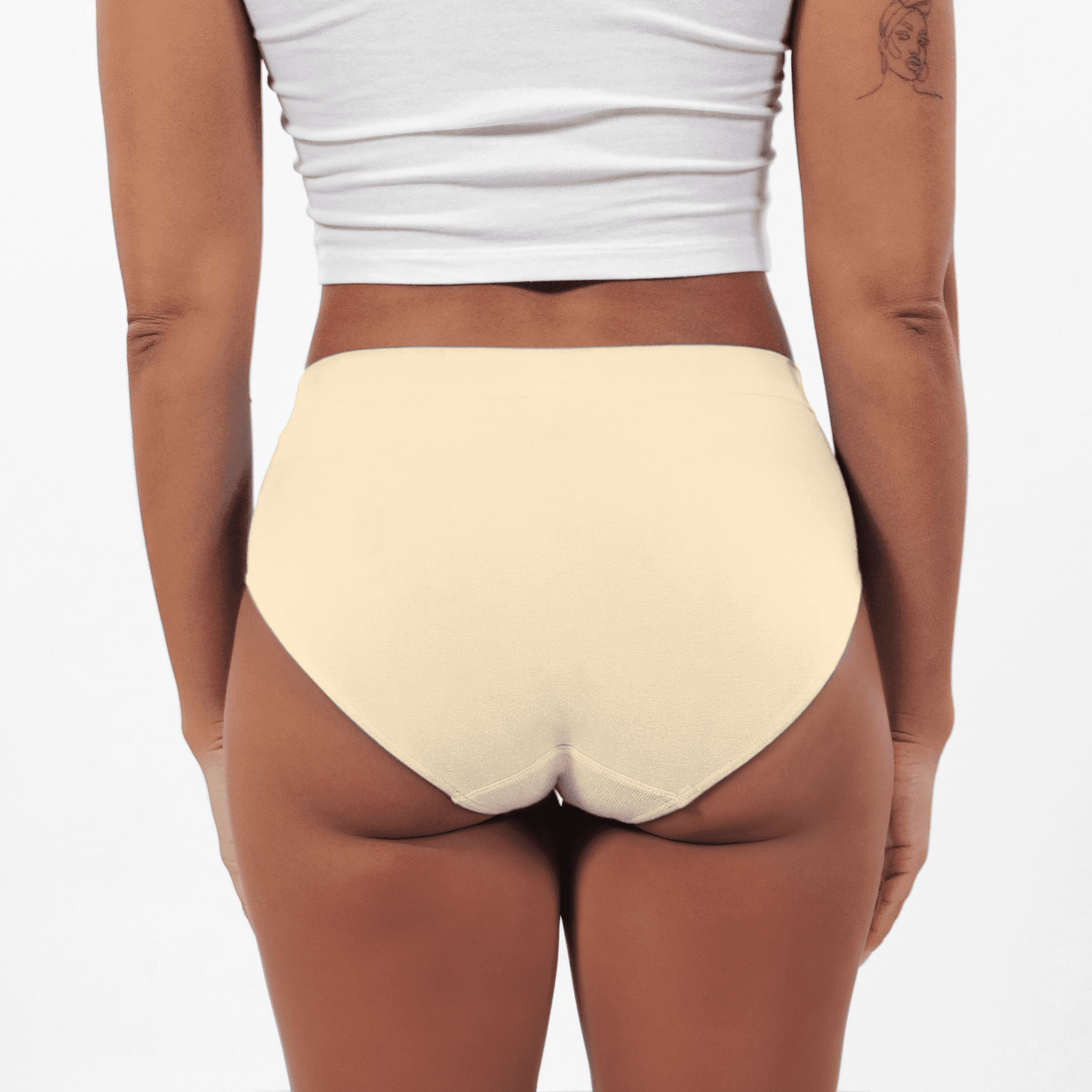 Women's Seamfree Full Brief - Chic Champagne - Model - #size_Large