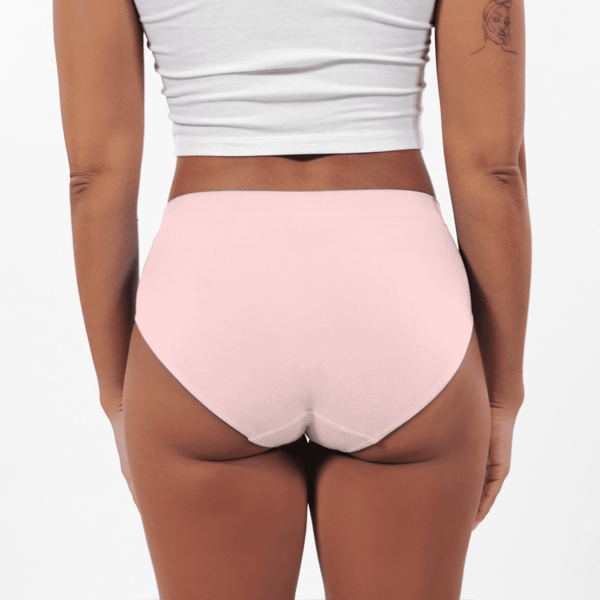 Women's Seamfree Full Brief - Rosé All Day - Model - #size_Large